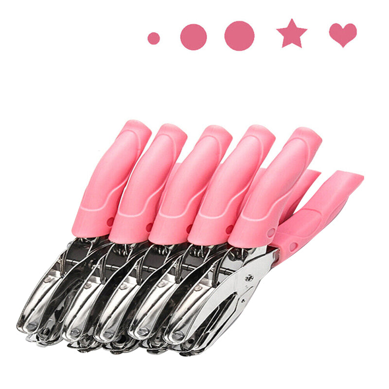 Metal Hole Punch Pliers with Soft Grip Circle Star Heart