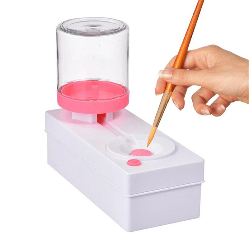 Paintbrush Rinser Cleaner with Dual Tanks and Button Drain