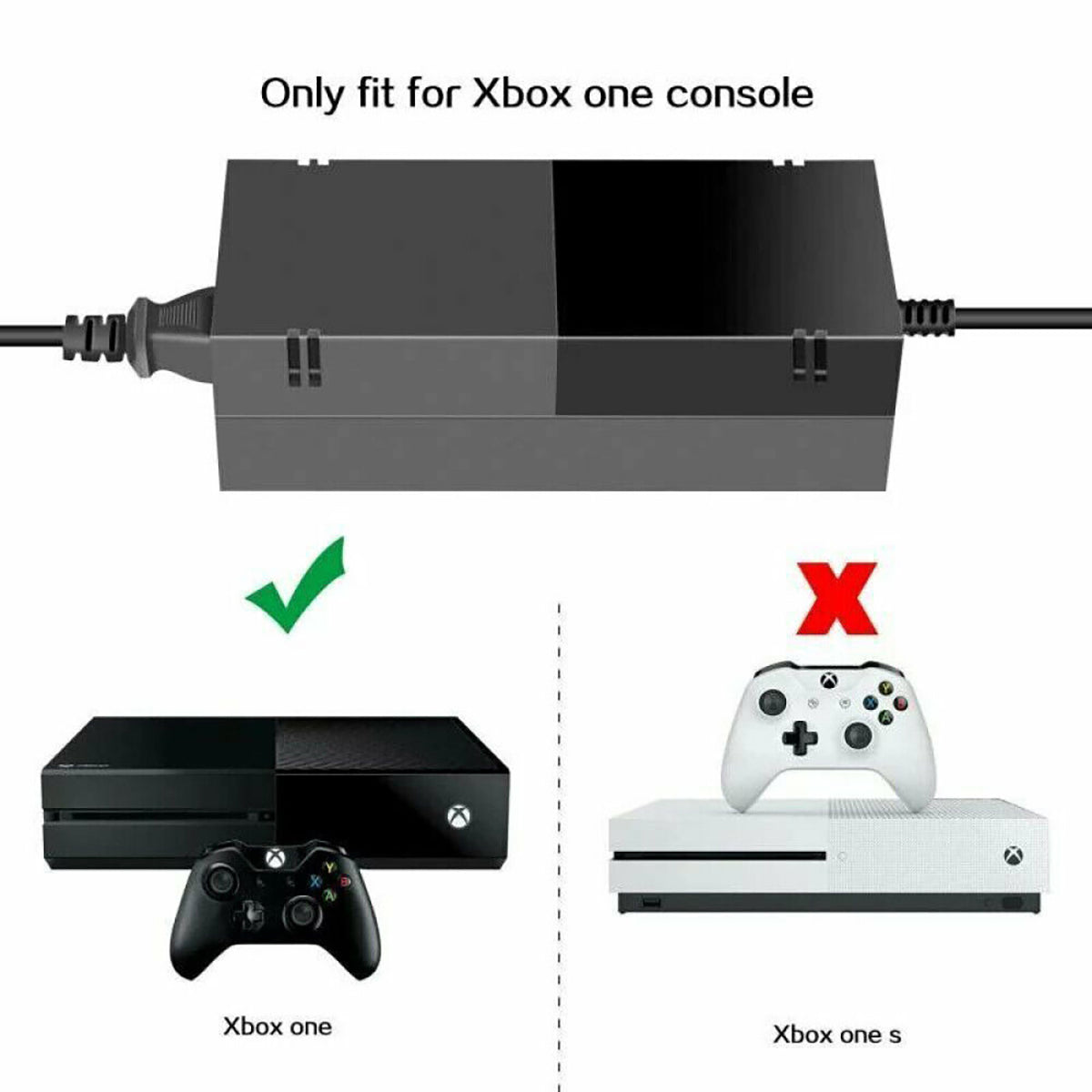 Xbox One Power Adapter 100-240V Replacement Charger