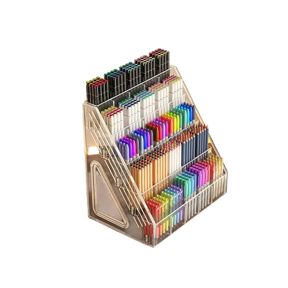 Clear Acrylic Divided Pen Holder 3 or 5 Tier