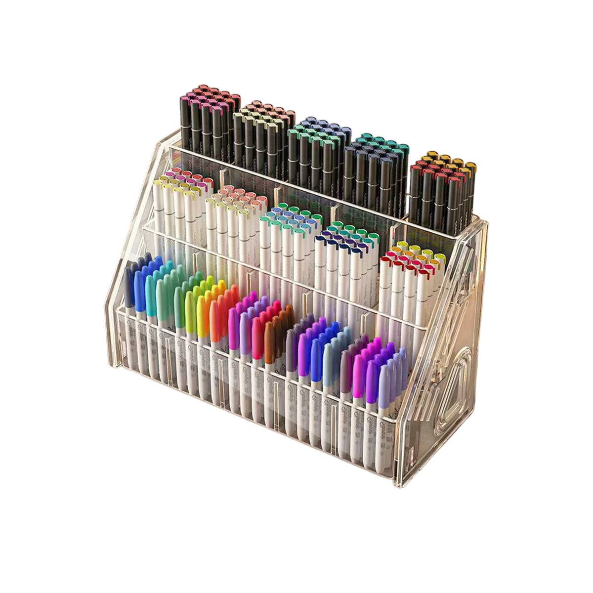 Clear Acrylic Divided Pen Holder 3 or 5 Tier