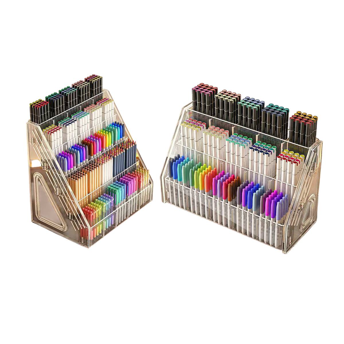 Clear Acrylic Divided Pen Holder 3 or 5 Tier