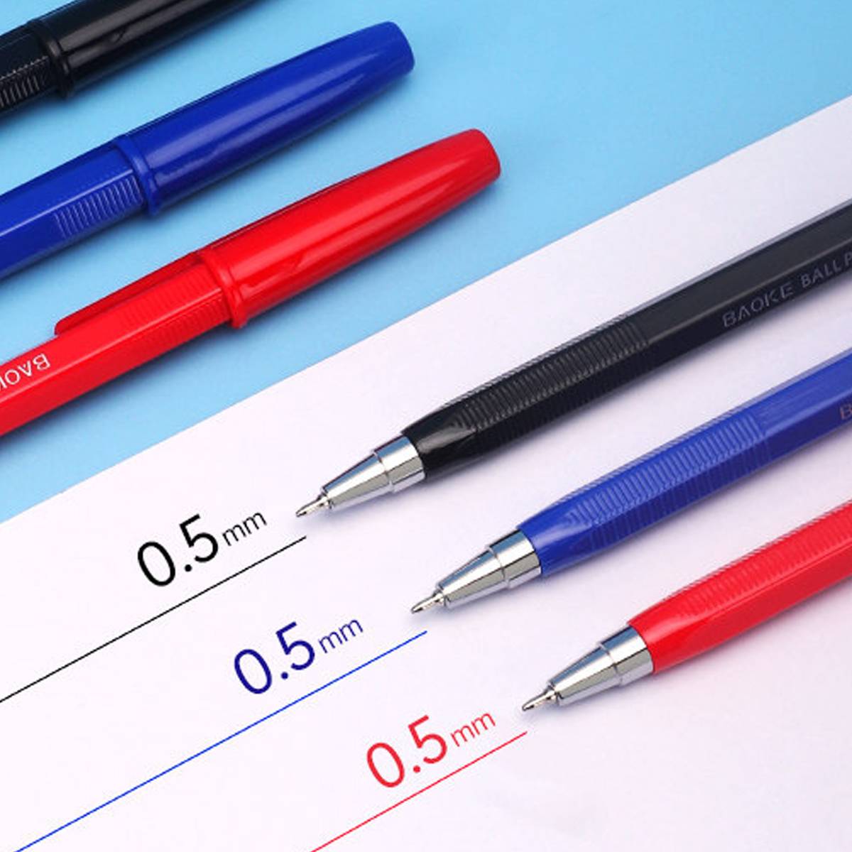 12pcs Hexagonal Ballpoint Pens 0.5mm