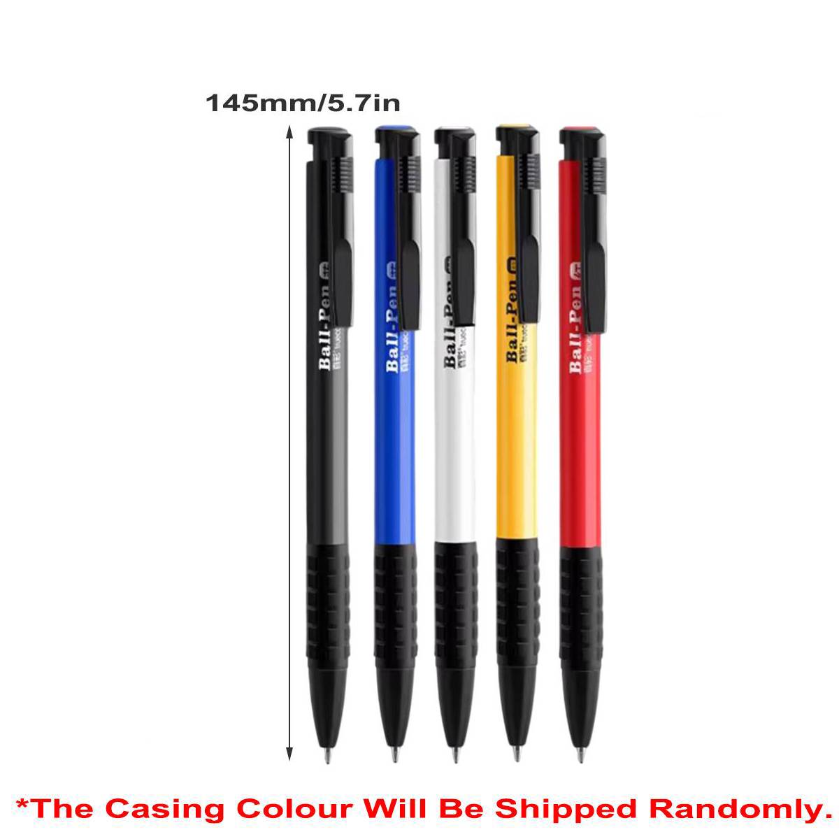 15 Pcs Push Button Ballpoint Pen 3 Colour Set