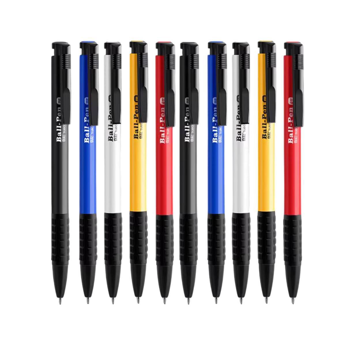 10 Pcs Push Button Ballpoint Pen for Office School
