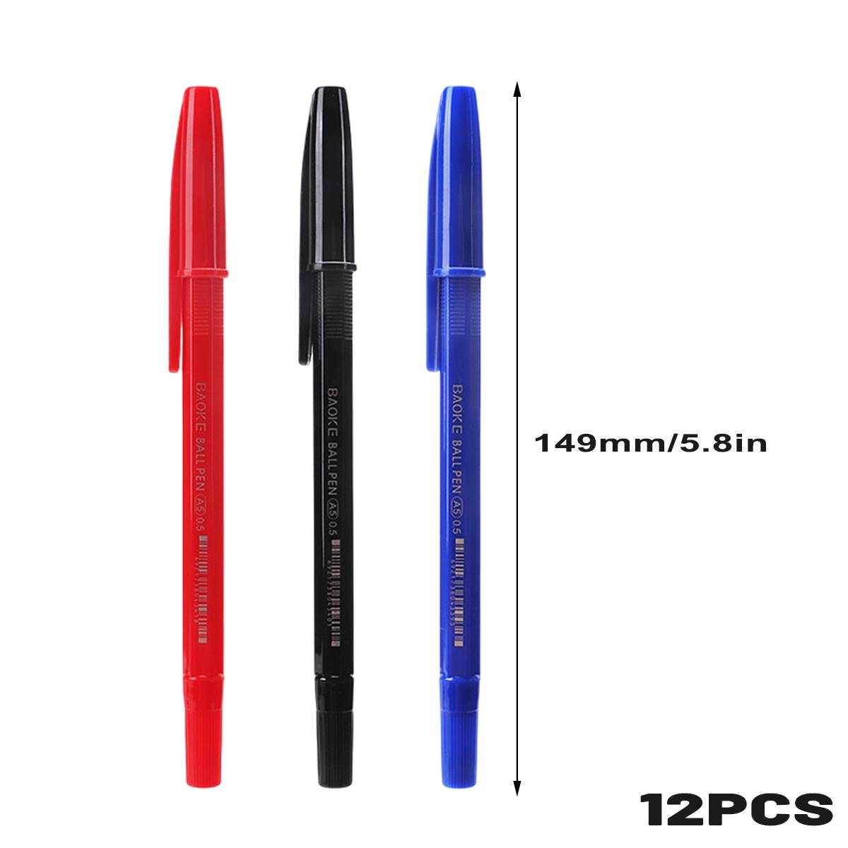 12pcs Hexagonal Ballpoint Pens 0.5mm