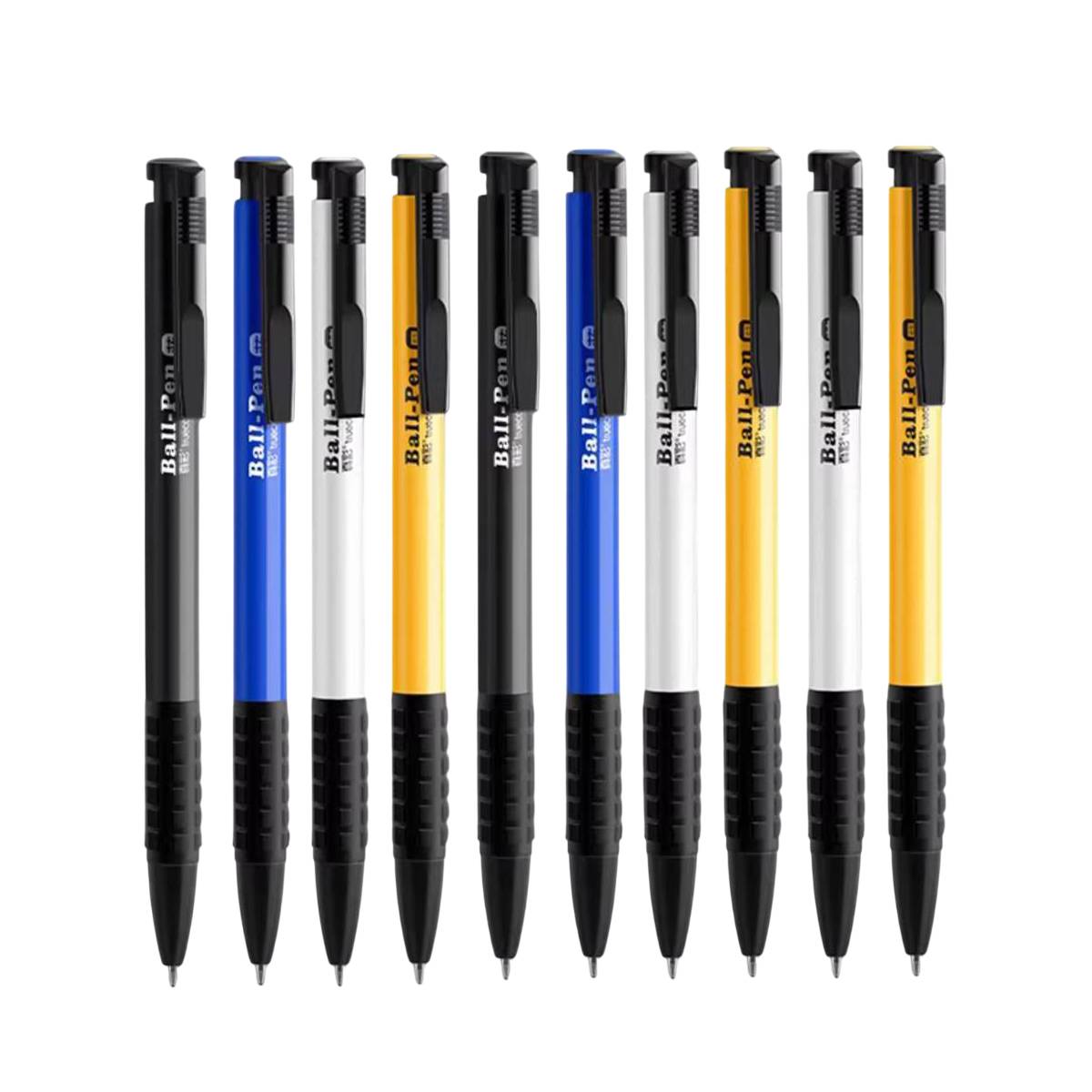 10 Pcs Push Button Ballpoint Pen for Office School