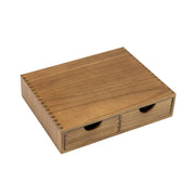 Wooden Coffee Capsule Holder with Double Drawer