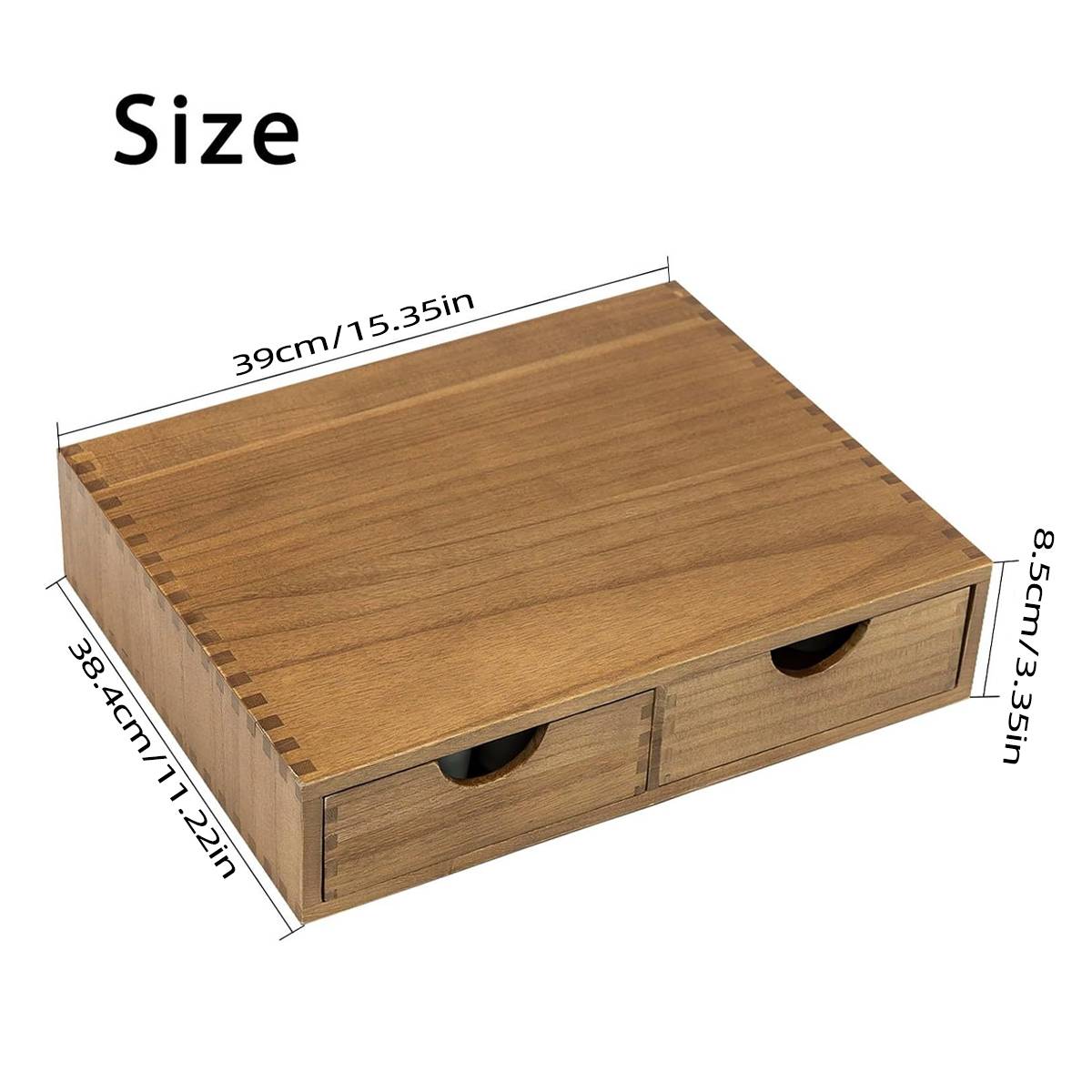 Wooden Coffee Capsule Holder with Double Drawer