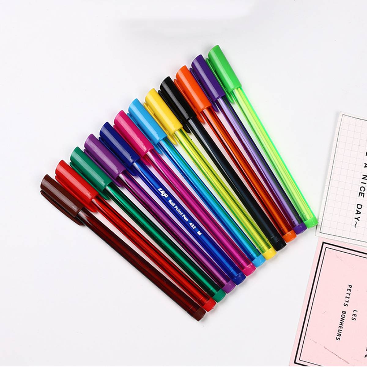 Colourful Ballpoint Pen Set for Office and School