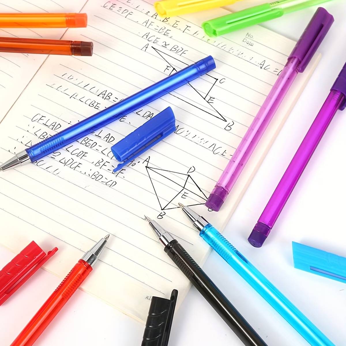 Colourful Ballpoint Pen Set for Office and School