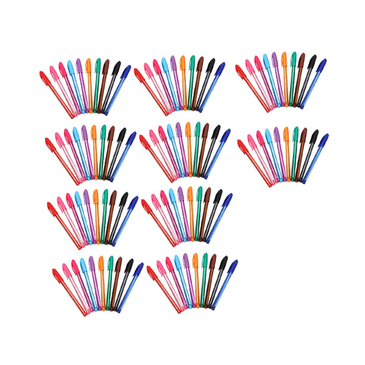 Colourful Ballpoint Pen Set for Office and School