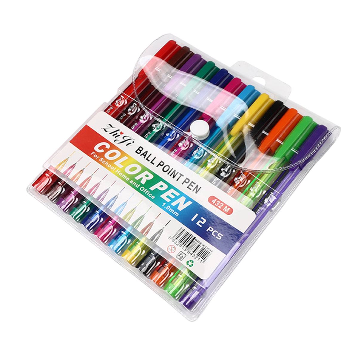 Colourful Ballpoint Pen Set for Office and School