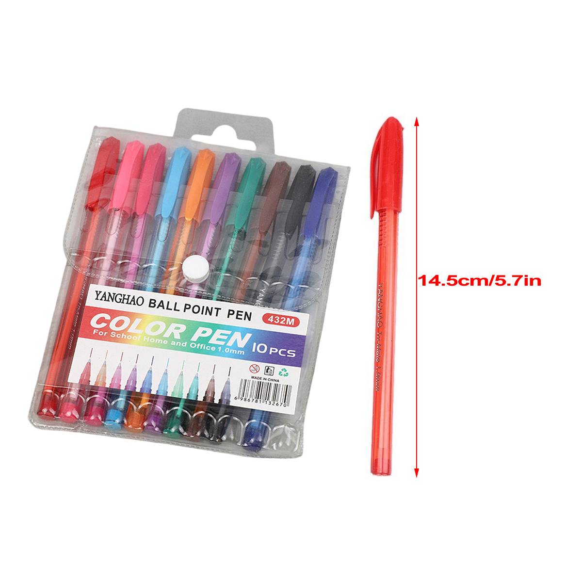 Colourful Ballpoint Pen Set for Office and School