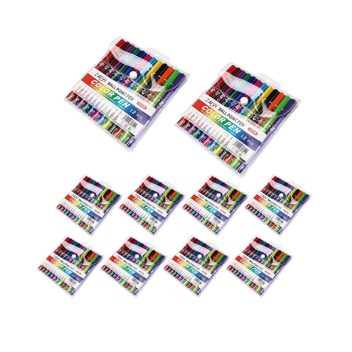 Colourful Ballpoint Pen Set for Office and School