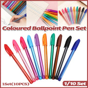 Colourful Ballpoint Pen Set for Office and School