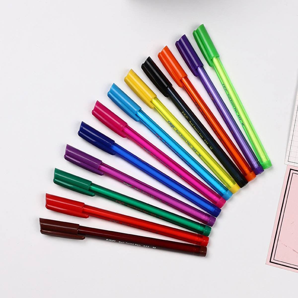 Colourful Ballpoint Pen Set for Office and School