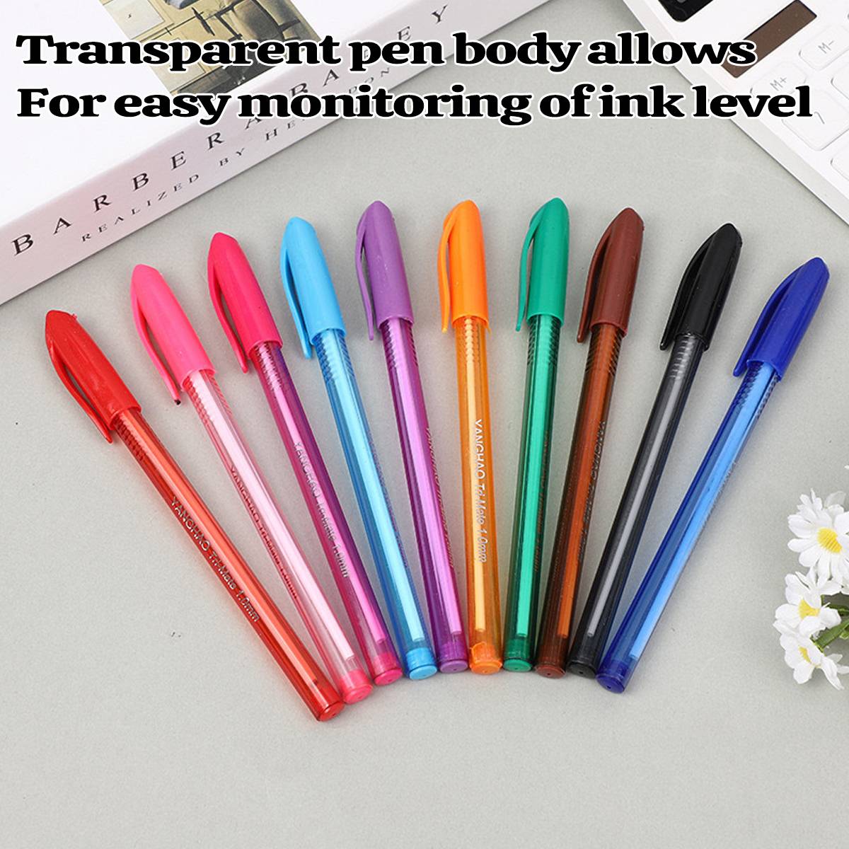 Colourful Ballpoint Pen Set for Office and School
