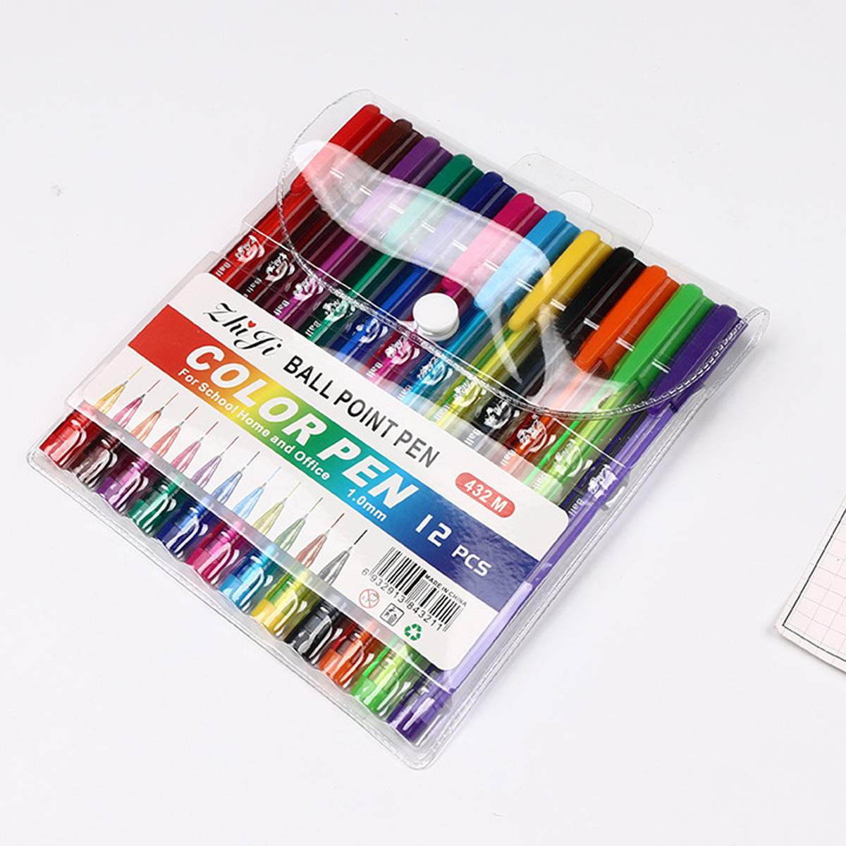 Colourful Ballpoint Pen Set for Office and School