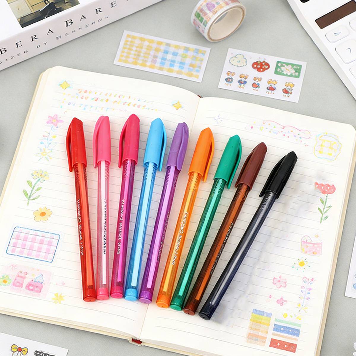 Colourful Ballpoint Pen Set for Office and School