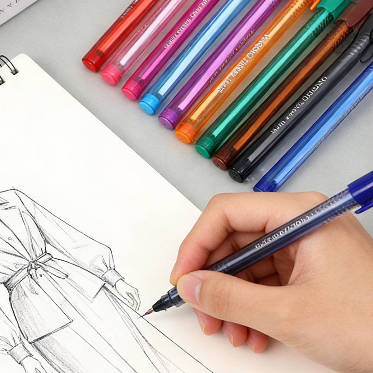 Colourful Ballpoint Pen Set for Office and School