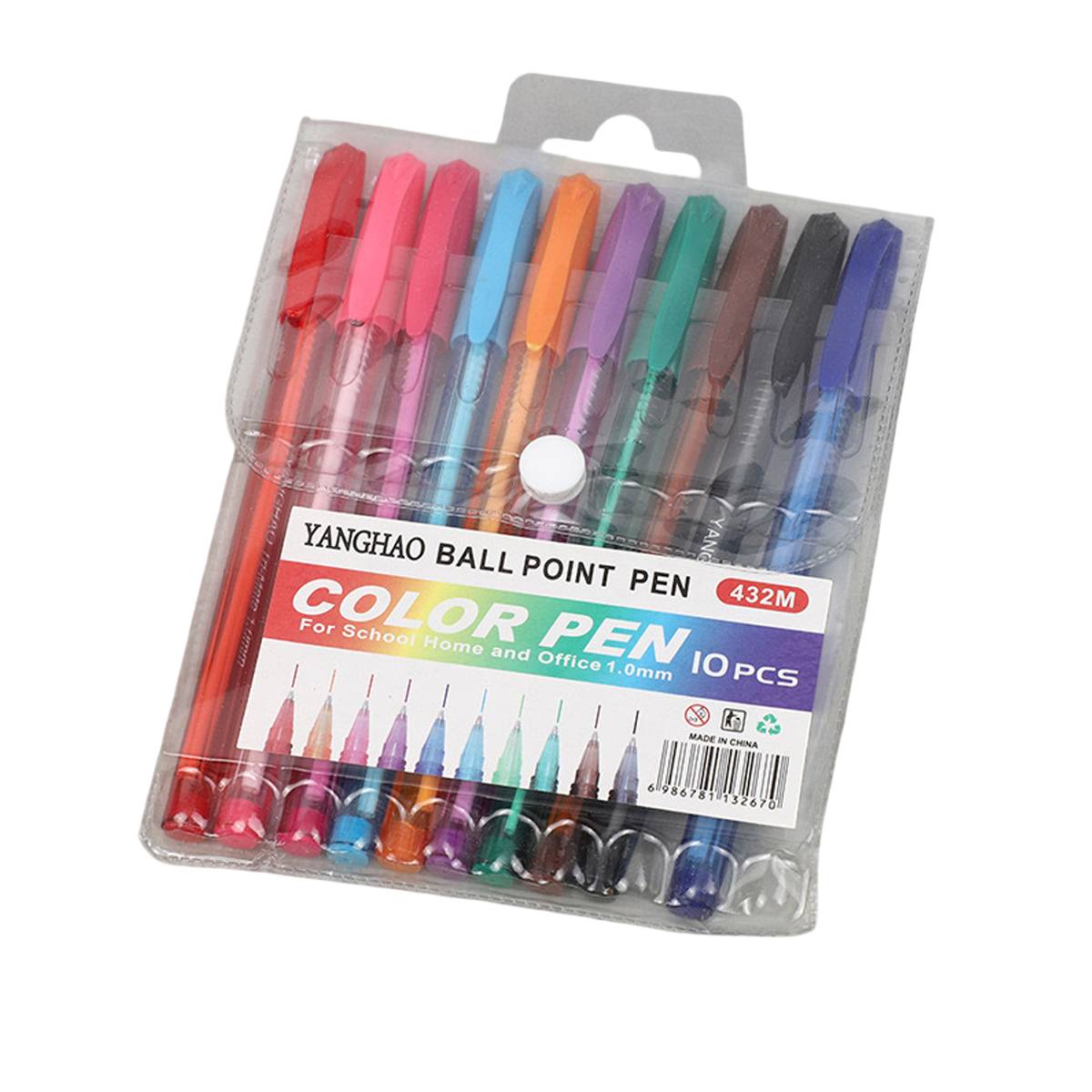Colourful Ballpoint Pen Set for Office and School