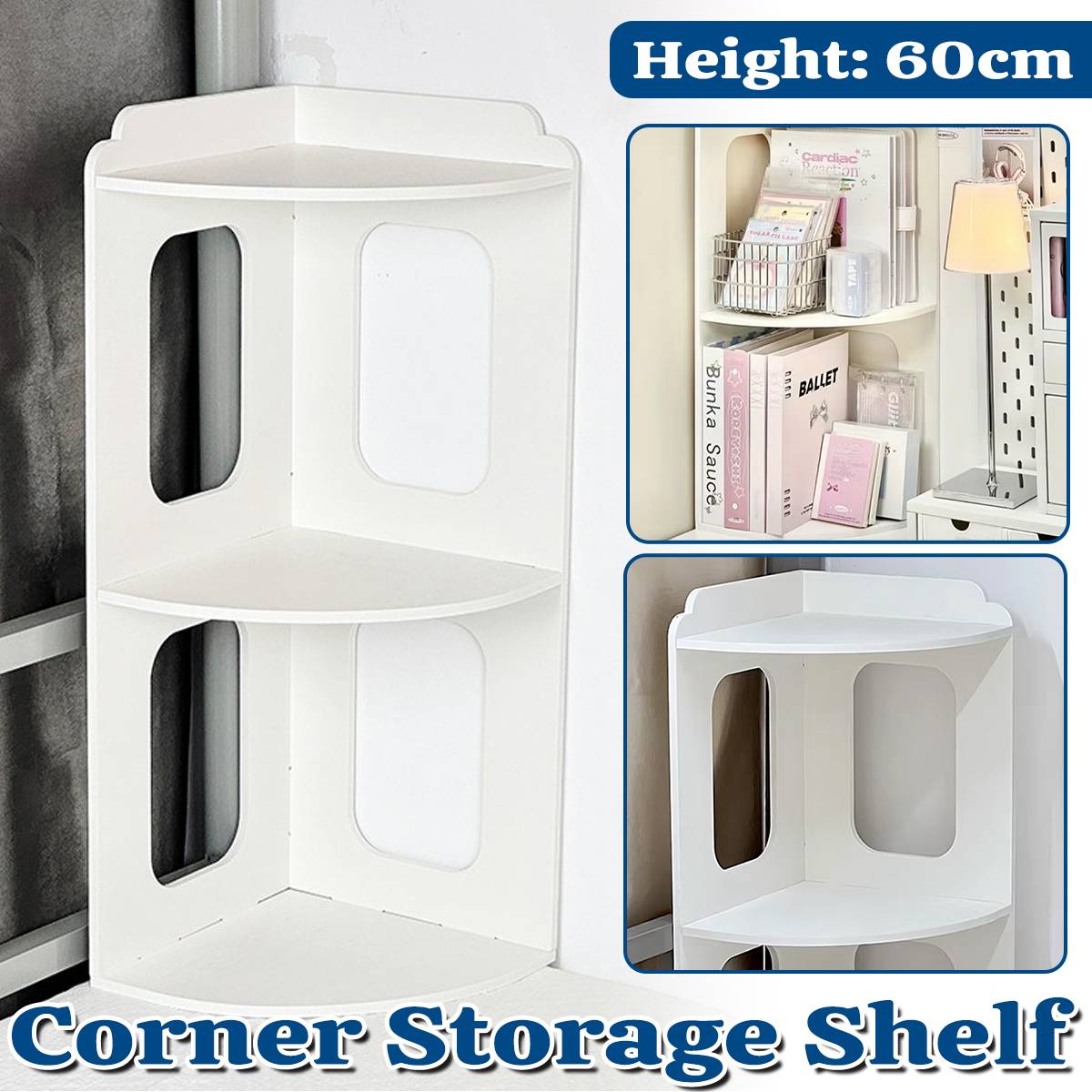 2-Tier Desktop Corner Shelf Space Saving Rack