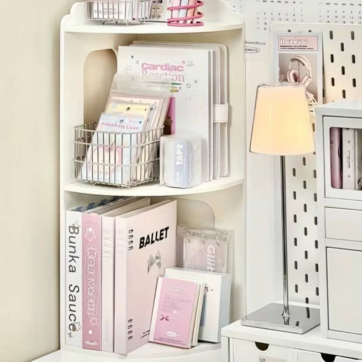 2-Tier Desktop Corner Shelf Space Saving Rack