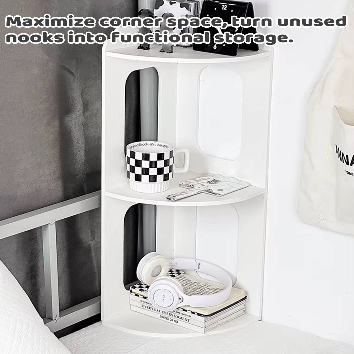 2-Tier Desktop Corner Shelf Space Saving Rack