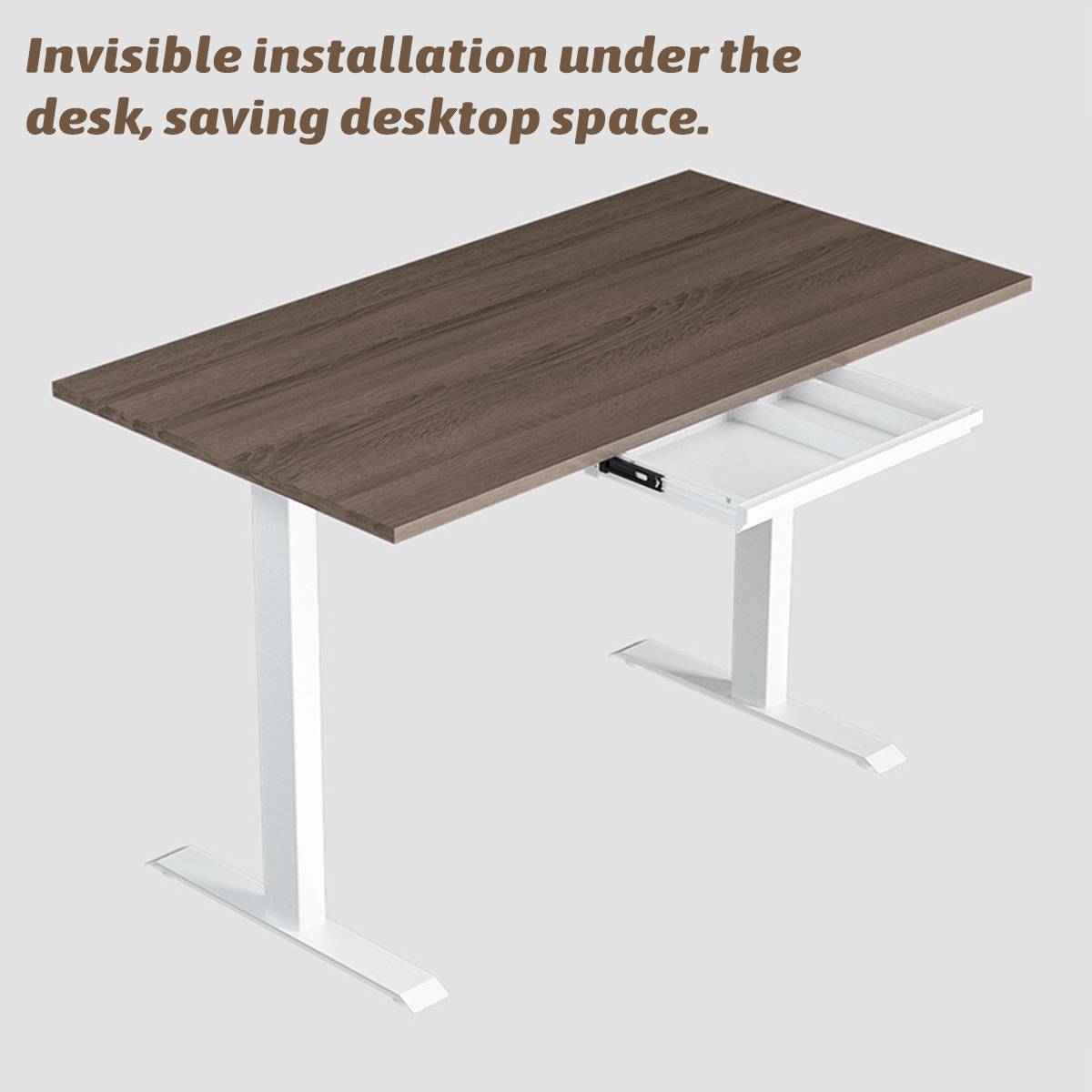 Slim Under Desk Drawer Organiser Slide-Out Tray