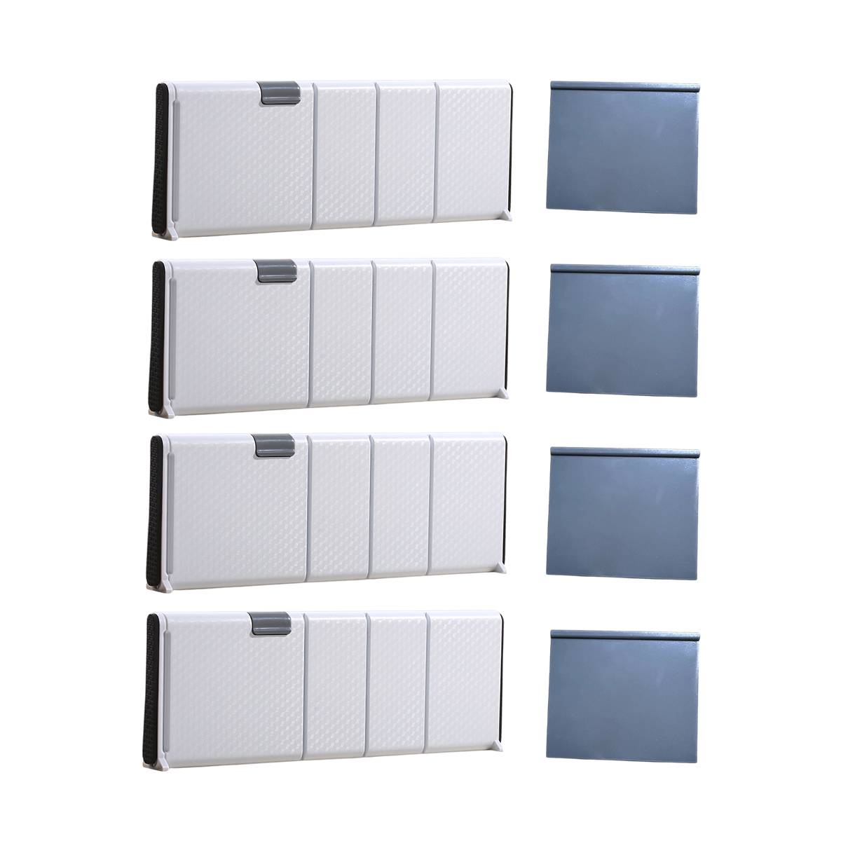 4 Pcs Expandable Drawer Divider with Anti-Slip Pads