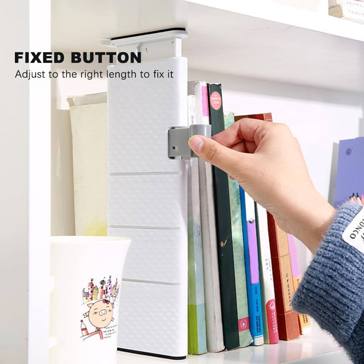 4 Pcs Expandable Drawer Divider with Anti-Slip Pads