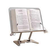 Silver Metal Book Stand Adjustable Foldable Reading
