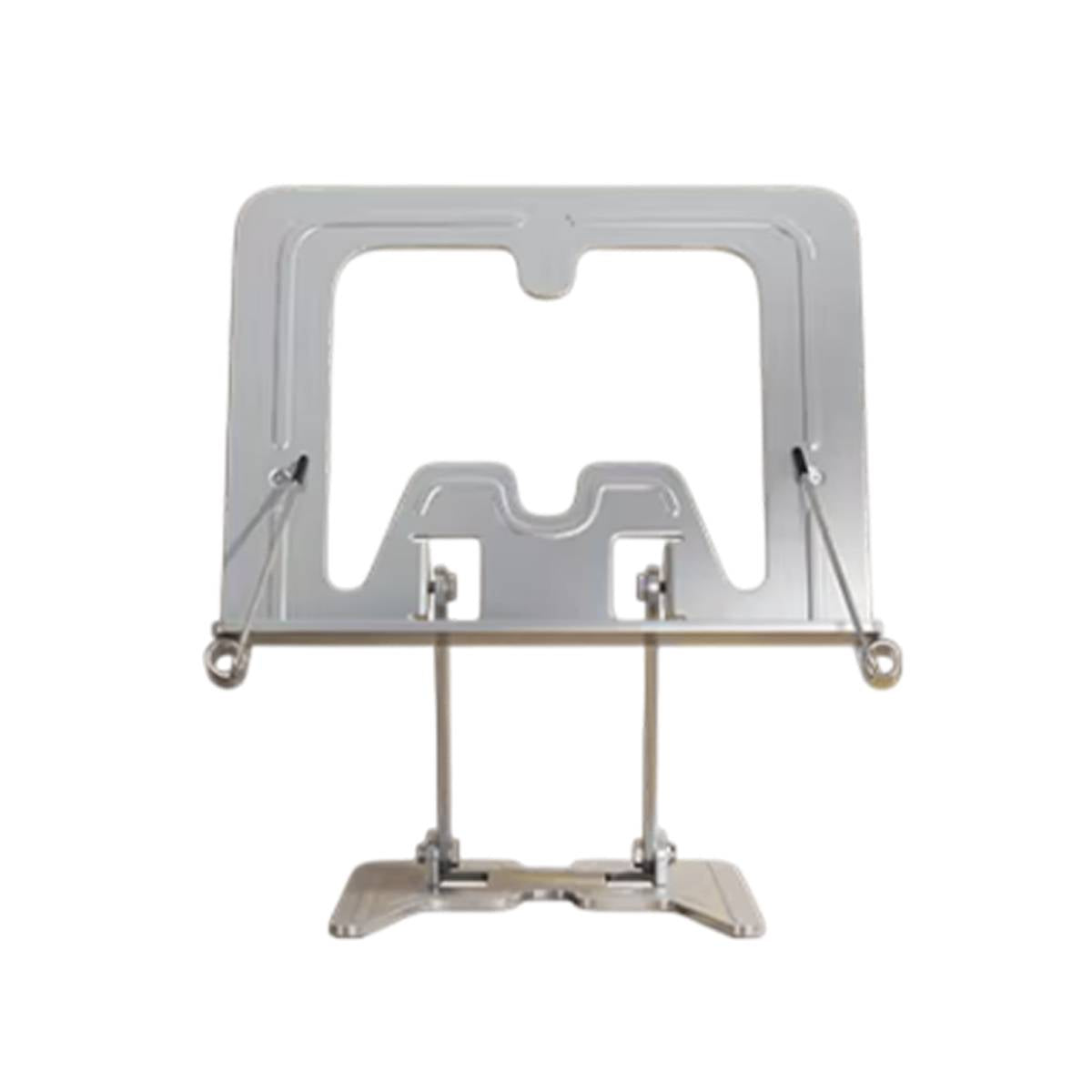 Silver Metal Book Stand Adjustable Foldable Reading
