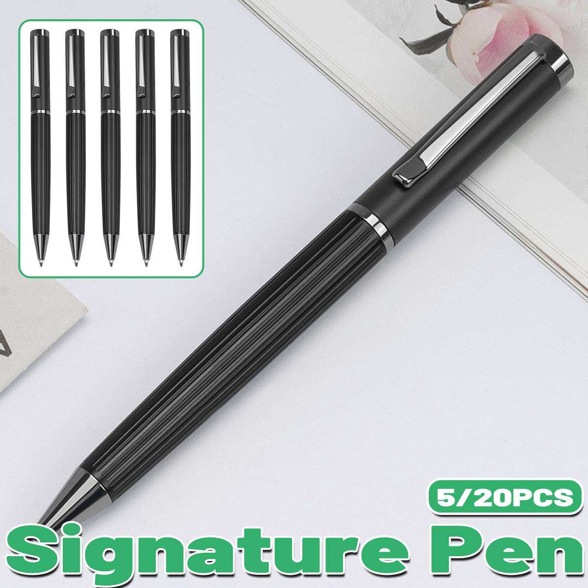 20pcs Metal Ballpoint Pen Set for Office Use