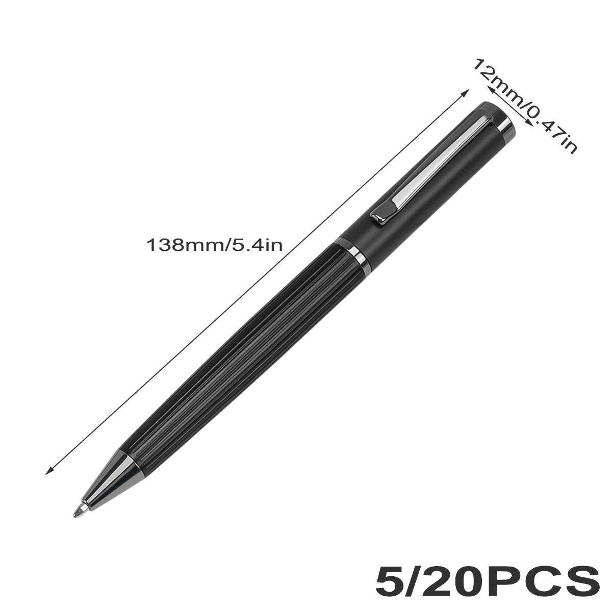 20pcs Metal Ballpoint Pen Set for Office Use