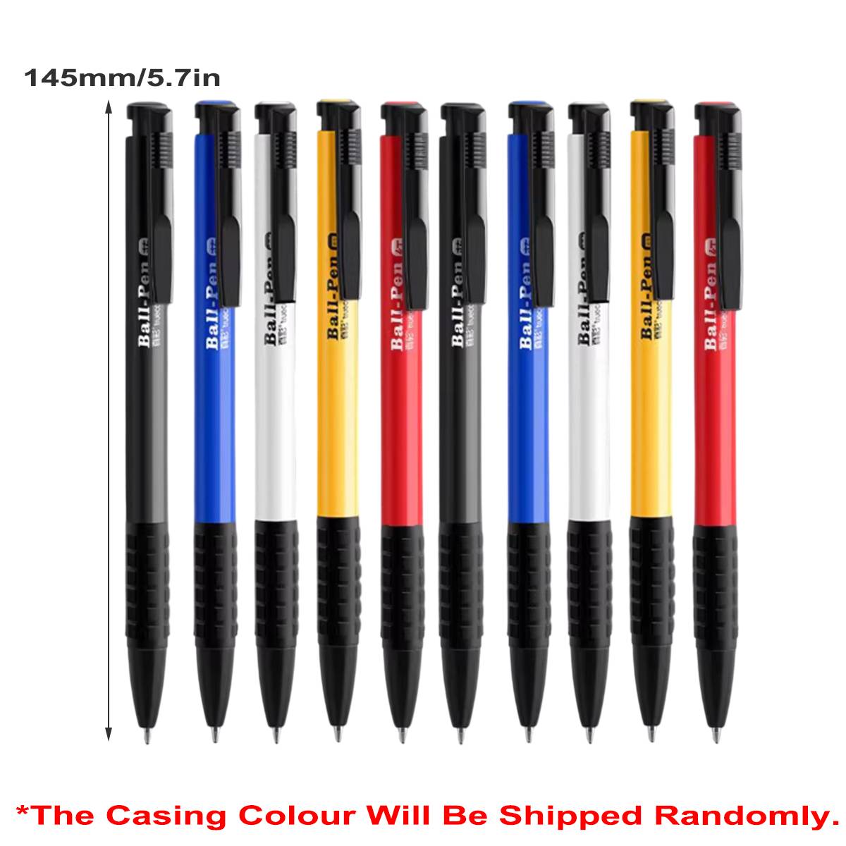 60pcs Push Button Ballpoint Pens 0.7mm Medium Tip