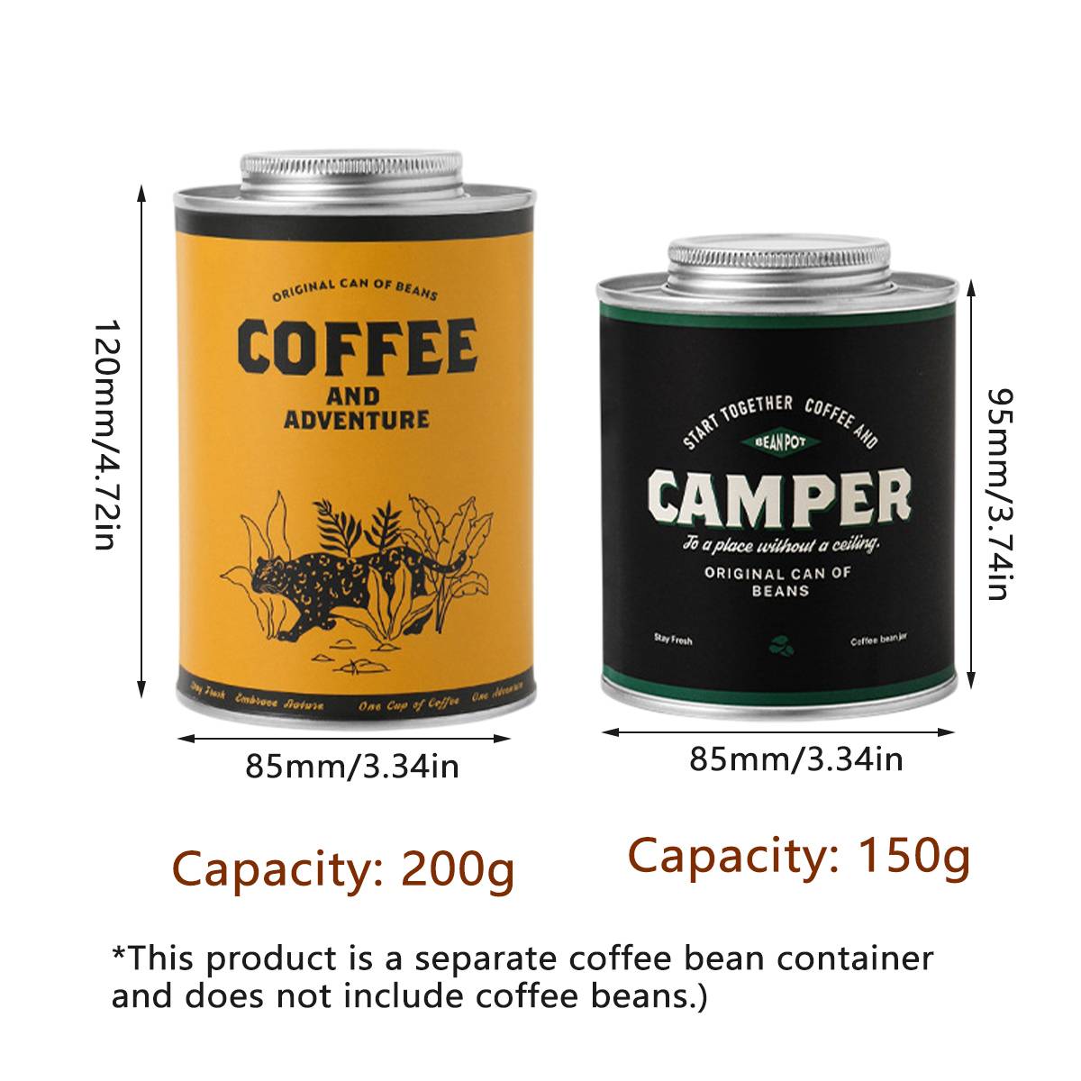 Airtight Coffee Bean Can with Breathing Valve
