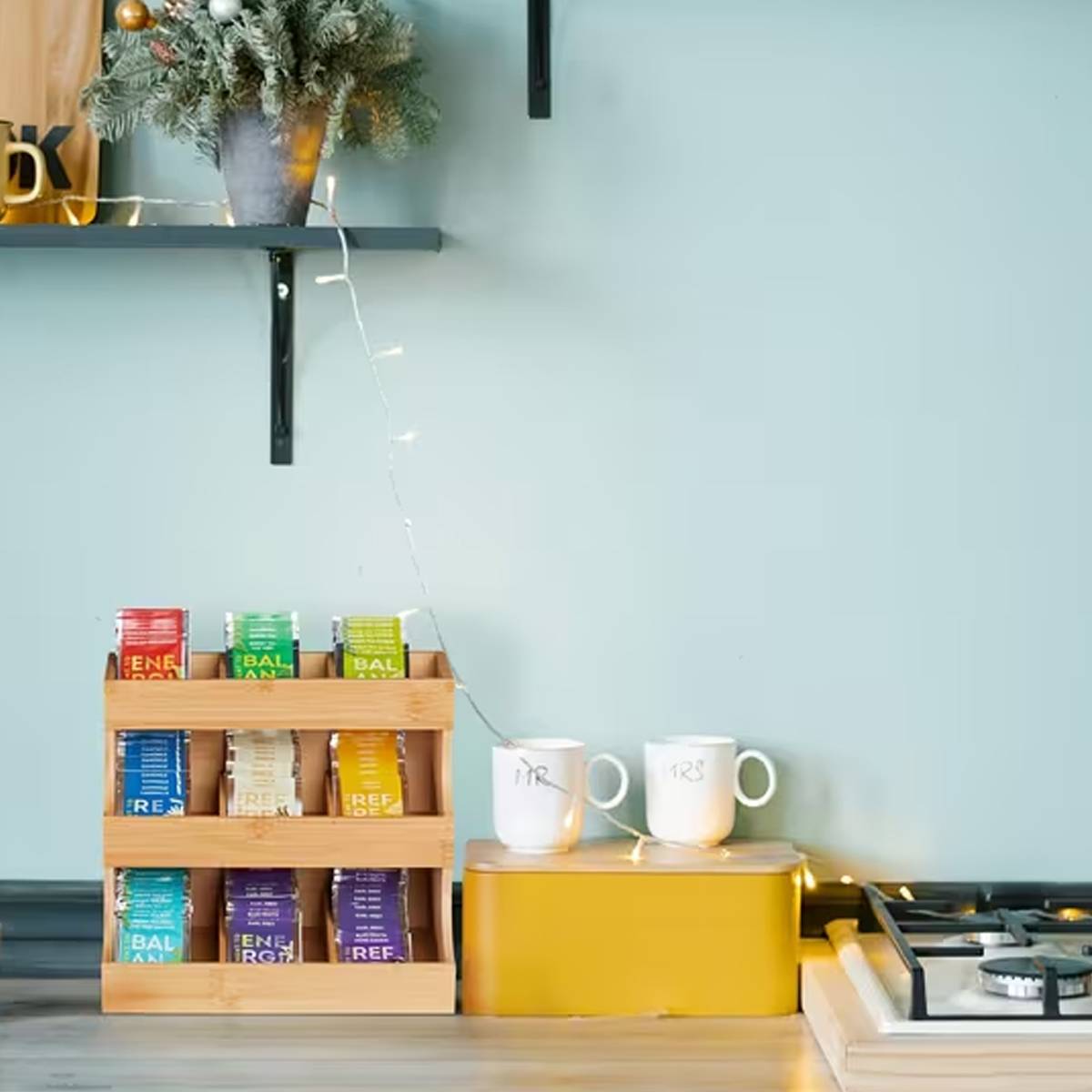 3-Tier Bamboo Storage Rack for Coffee and Tea