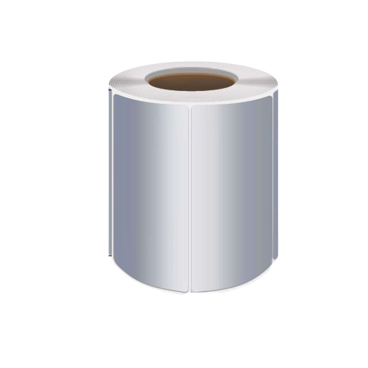 Silver PET Sticker Labels Waterproof Self Adhesive Thermal