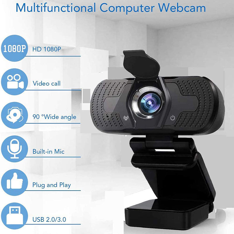 1080P Webcam Full HD USB 2.0 with Microphone PC