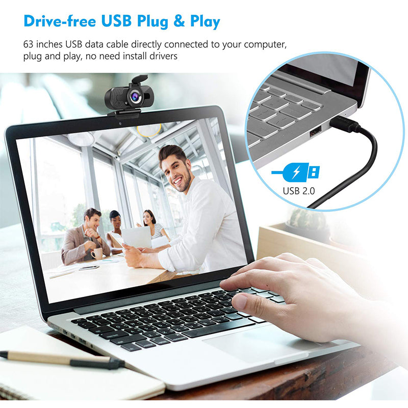 1080P Webcam Full HD USB 2.0 with Microphone PC