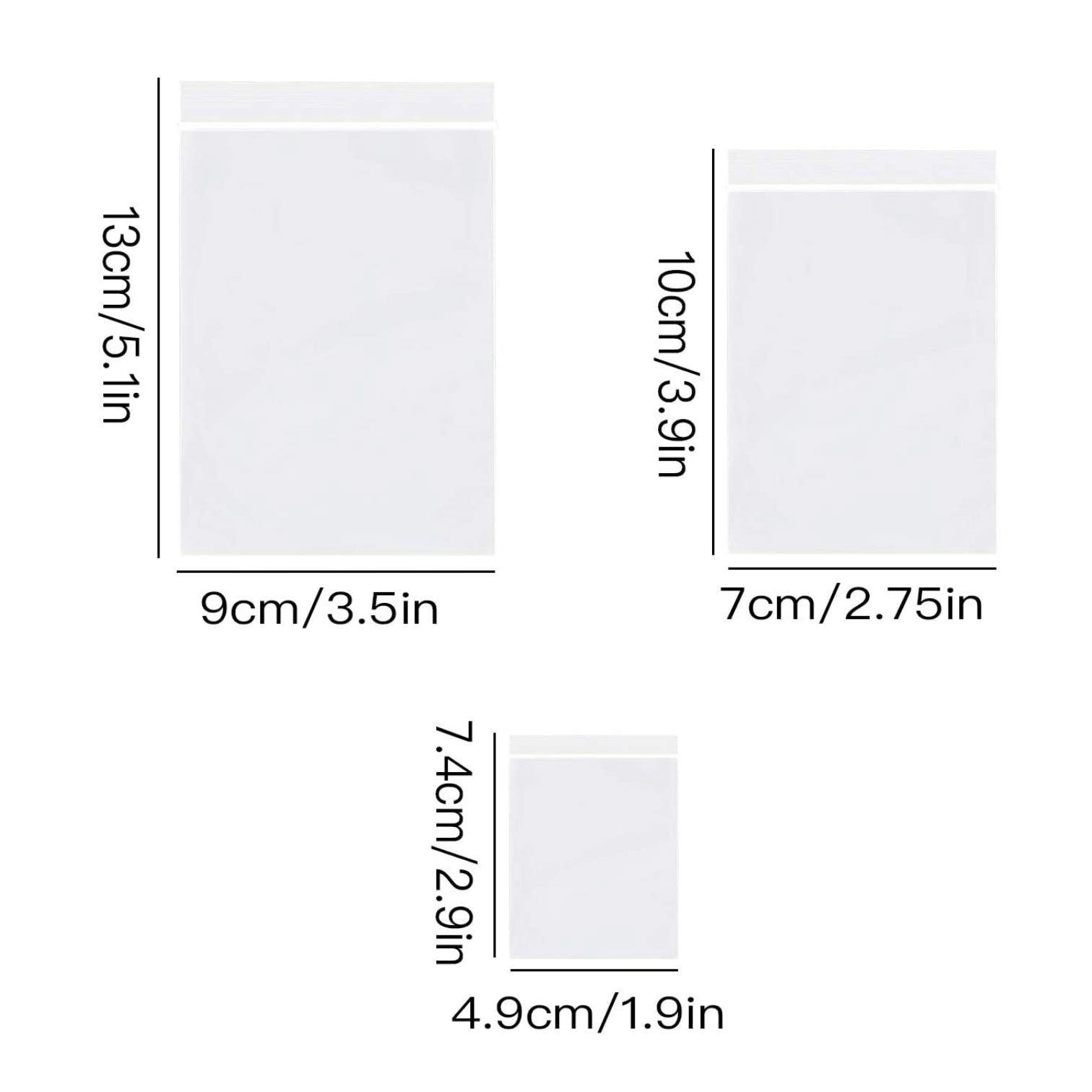 120μm  Zip Lock Plastic Bags Thick Clear Resealable