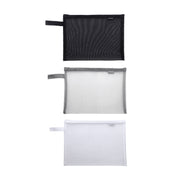 10 Pcs Mesh Zipper Document Bags Nylon Transparent 3 Colours