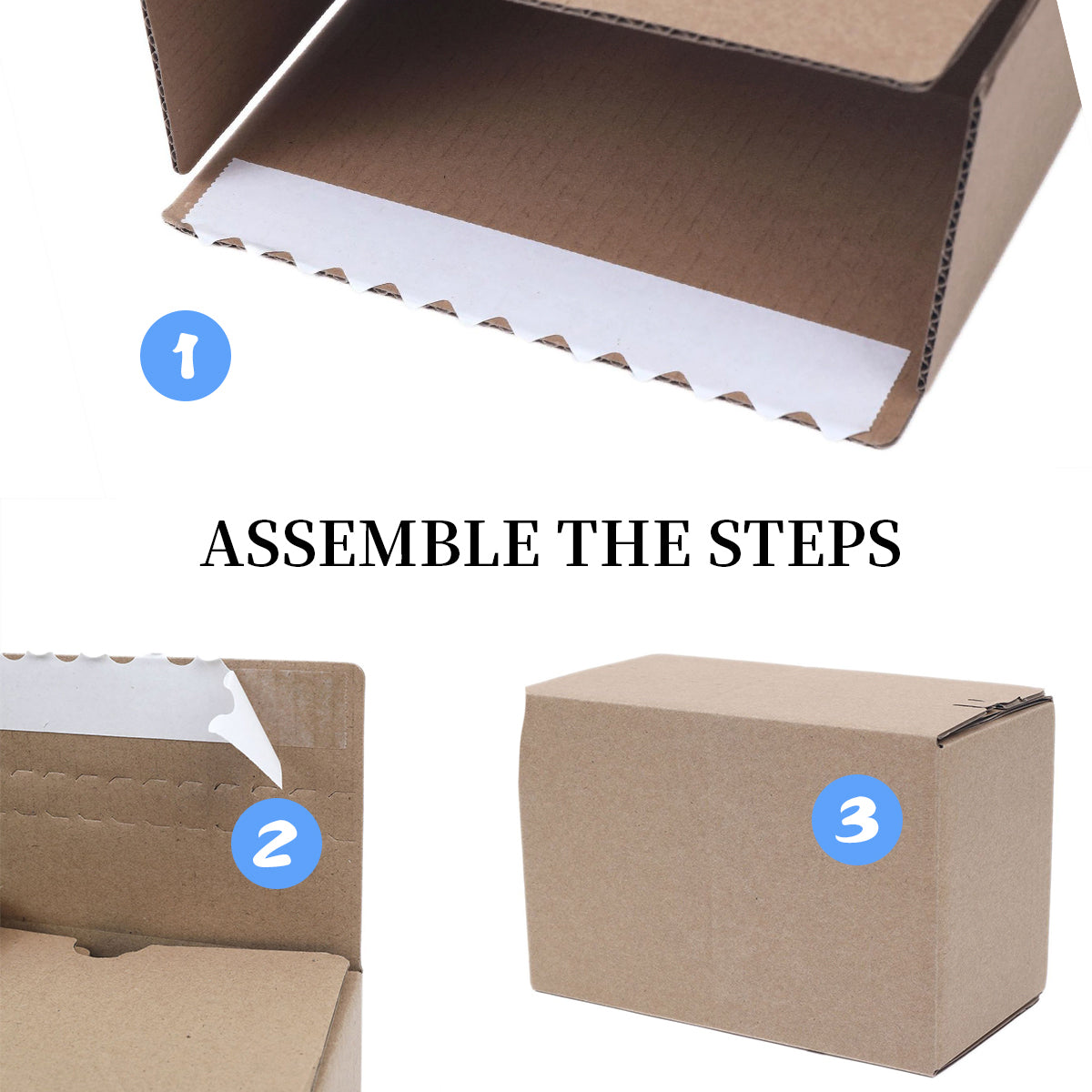 20 Pcs Zipper Carton Boxes Corrugated Cardboard Boxes for Storage Packing