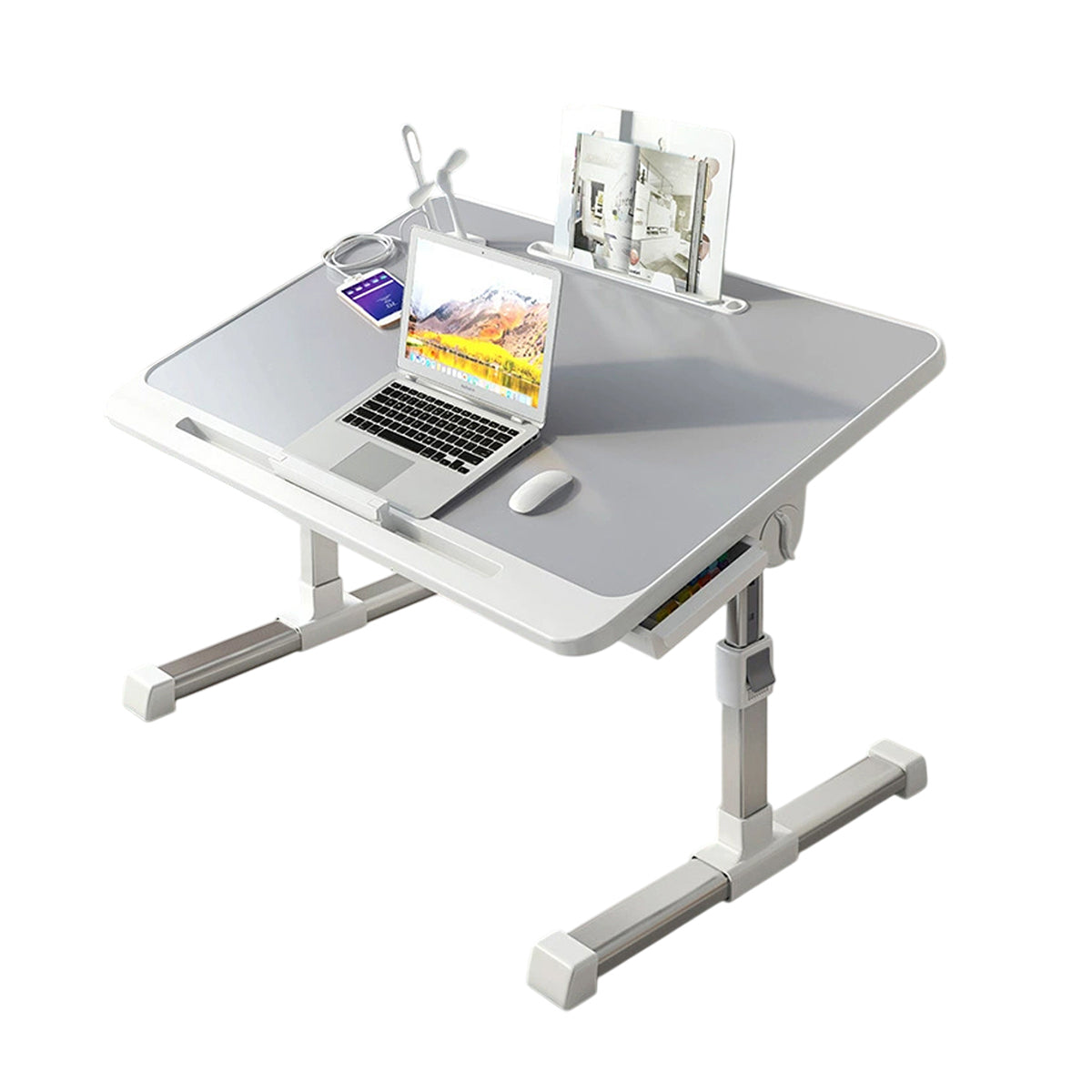 Laptop Bed Desk Adjustable with Foldable Design for Work and Study