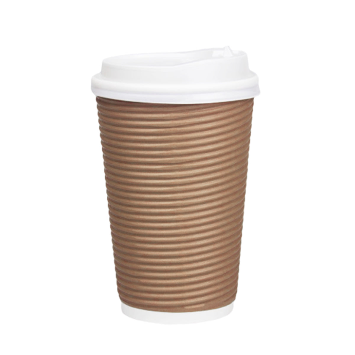 50 Sets Corrugated Paper Cups with Lids 4 Sizes