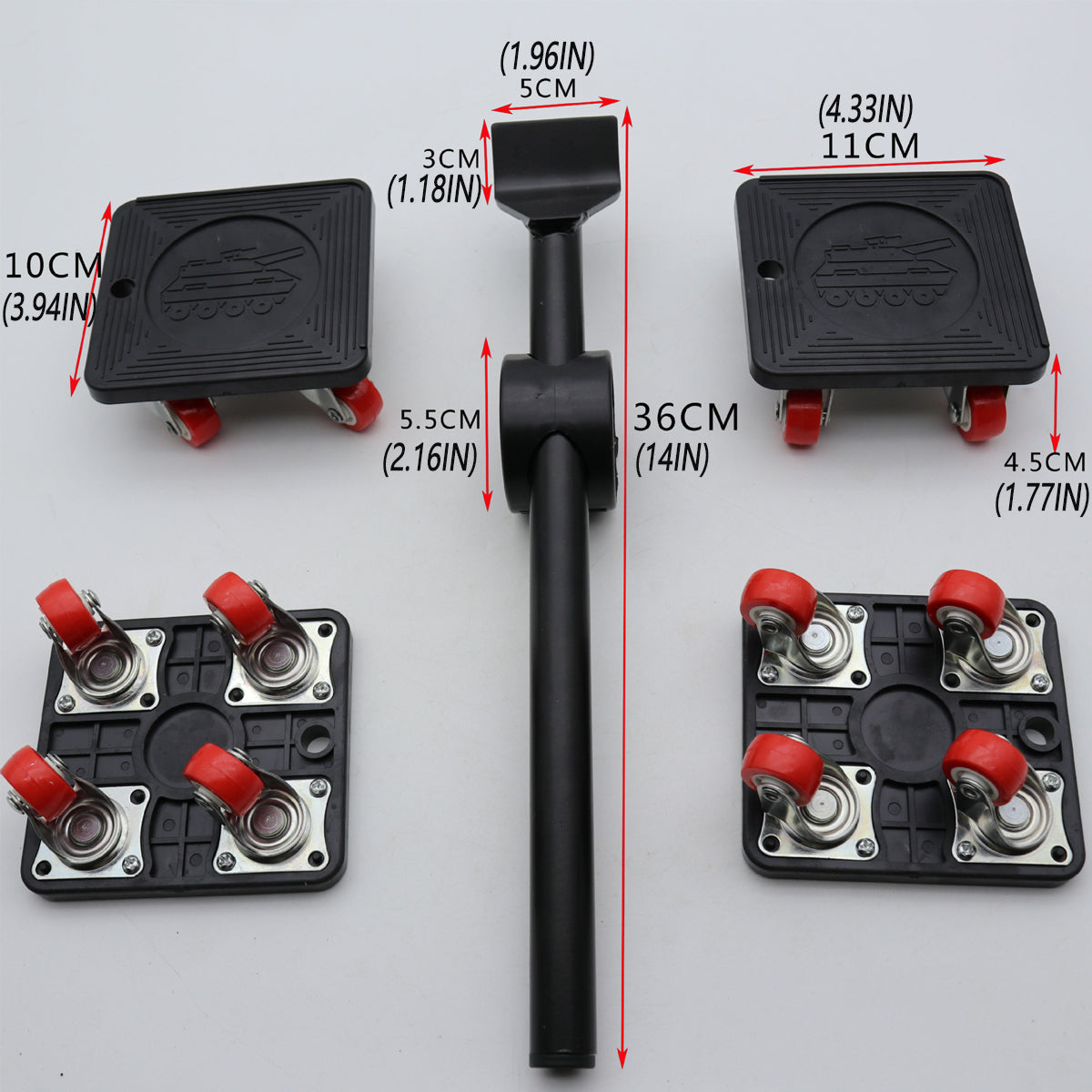 5 Pcs Furniture Lifter Kit with 360 Degree Mover Pads