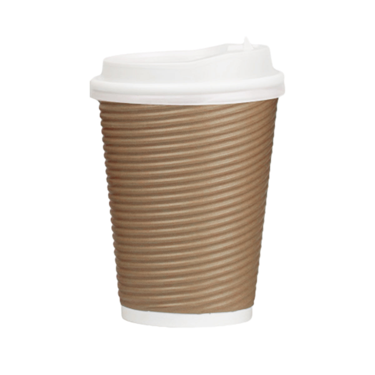 50 Sets Corrugated Paper Cups with Lids 4 Sizes