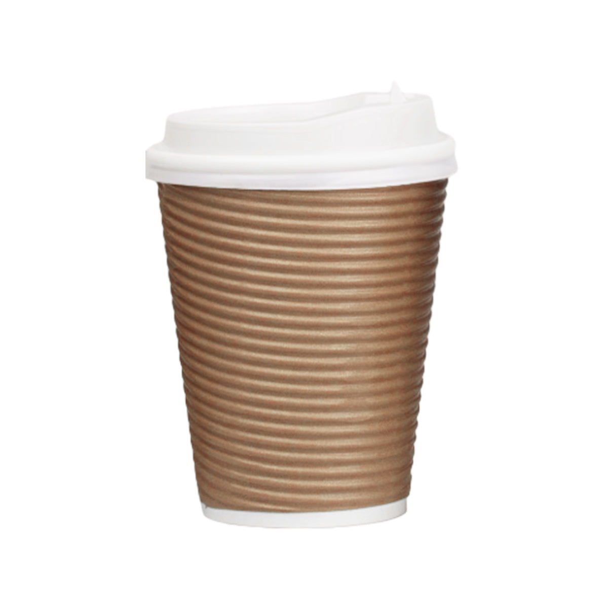 50 Sets Corrugated Paper Cups with Lids 4 Sizes